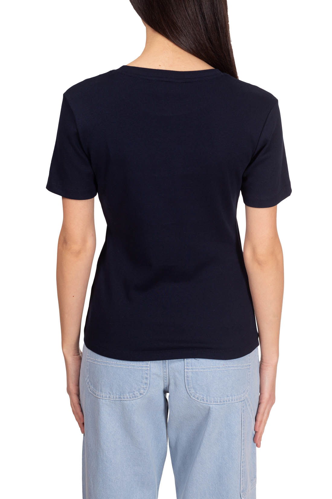 TOMMY HILFIGER - Women's slim logo T-shirt  - Size L-6
