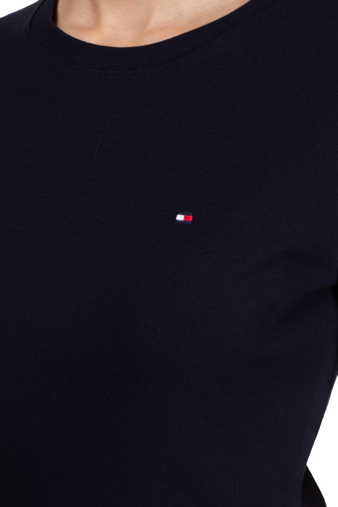 TOMMY HILFIGER - Women's slim logo T-shirt  - Size L-0
