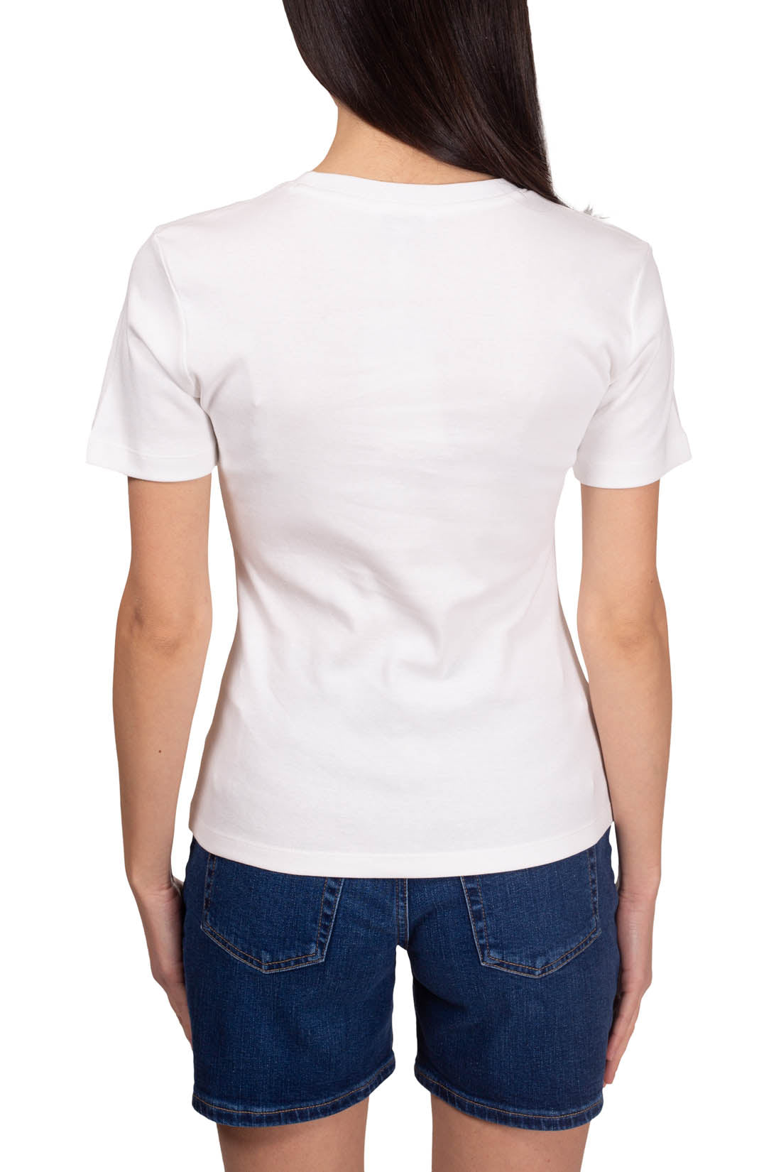 TOMMY HILFIGER - Women's slim logo T-shirt  - Size L-30