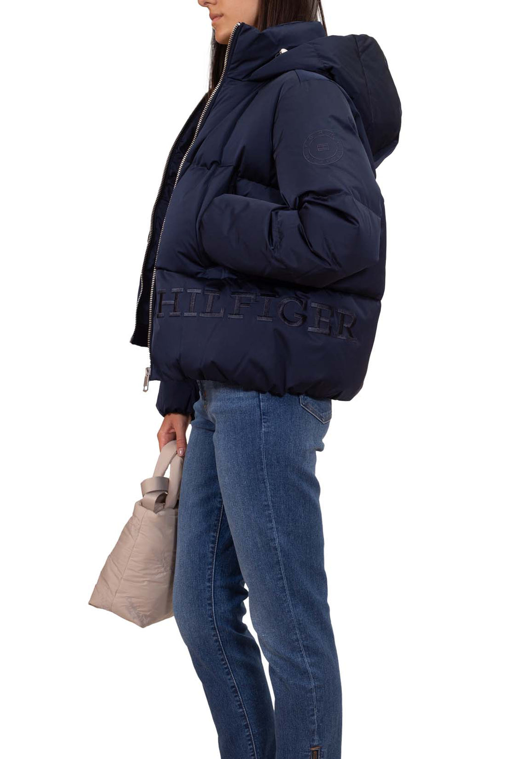 TOMMY HILFIGER - Women's relaxed down jacket in nylon satin-9