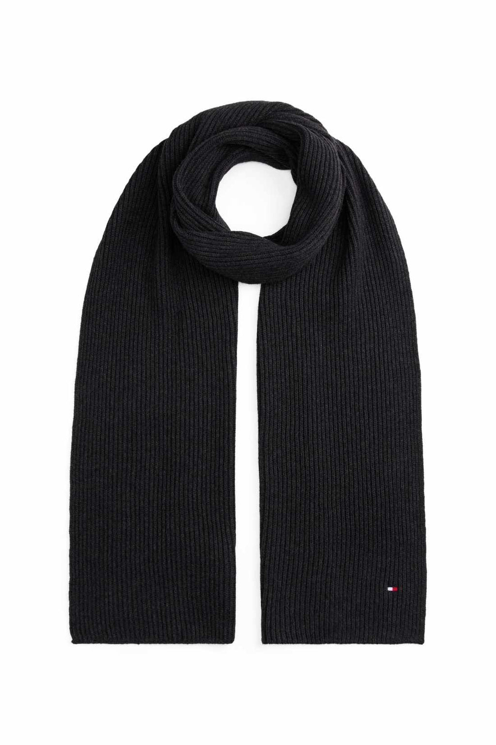 TOMMY HILFIGER - Men's ribbed scarf with logo-0