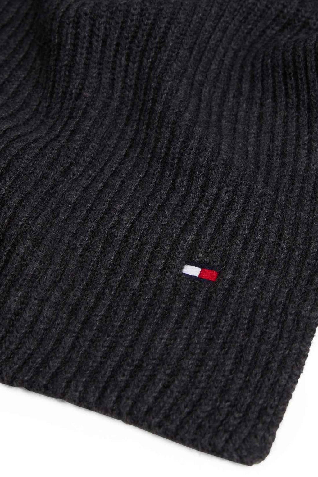 TOMMY HILFIGER - Men's ribbed scarf with logo-3