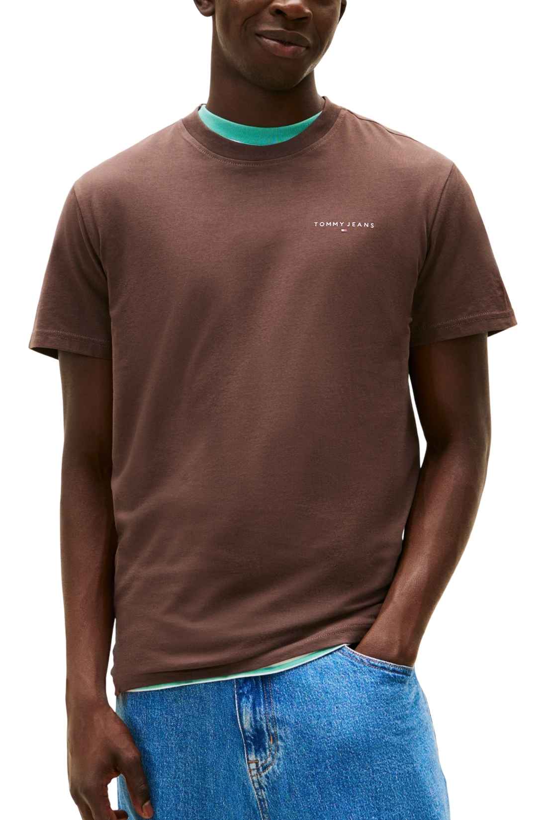 TOMMY JEANS - Men's T-shirt with linear logo  - Size XXL-0