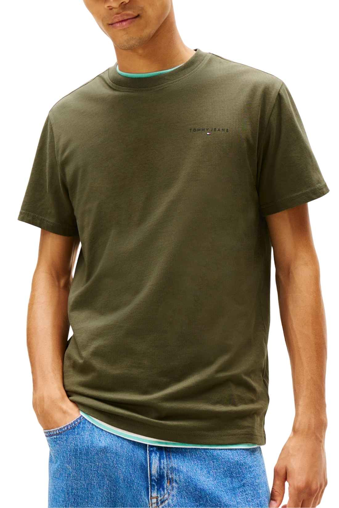 TOMMY JEANS - Camiseta de hombre con logo lineal