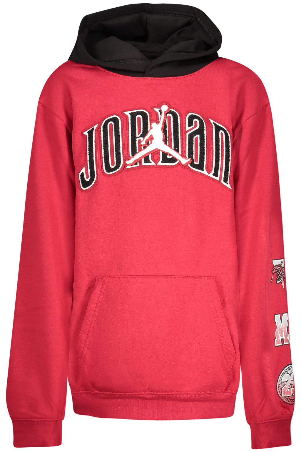 JORDAN RED ZIP-UP SWEATSHIRT FOR KIDS-0