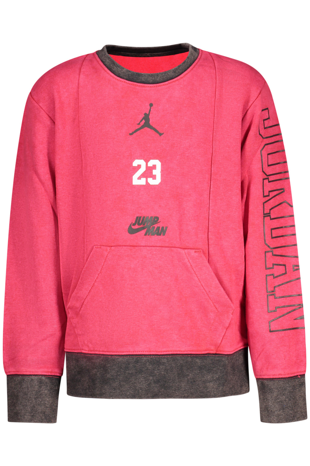 JORDAN RED ZIP-UP SWEATSHIRT FOR KIDS-0
