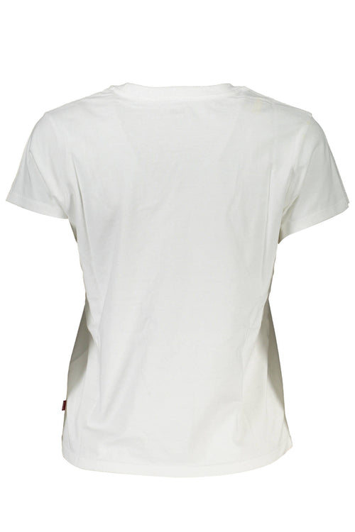 Camiseta de manga corta Levi's para mujer, color blanco.