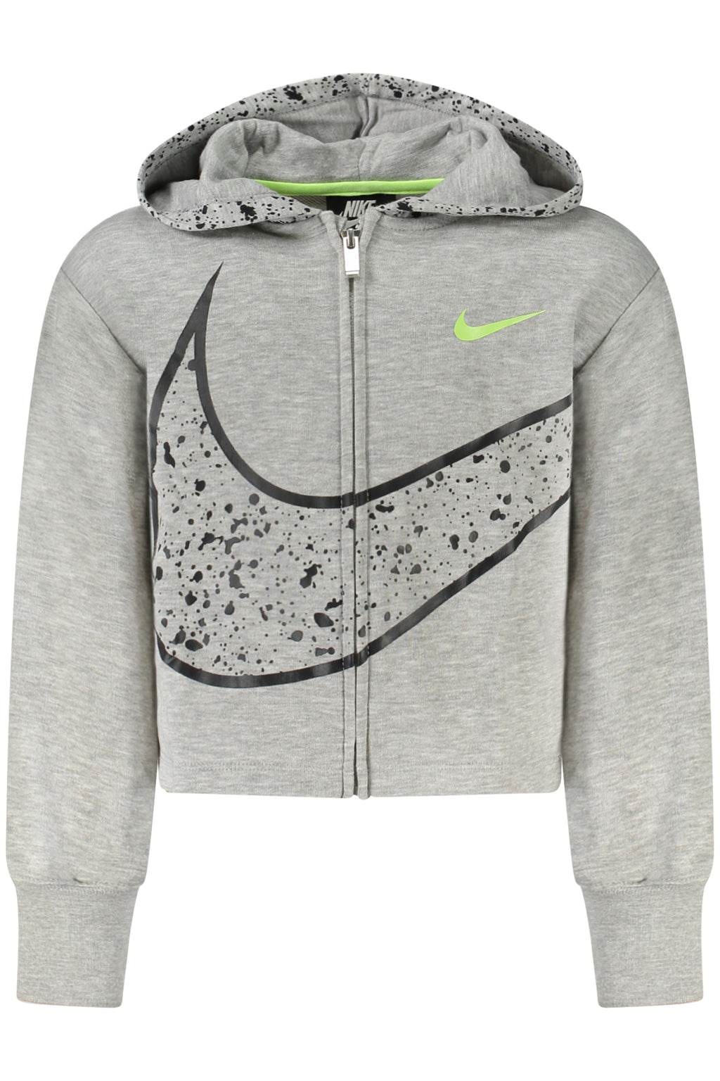 NIKE ZIPPED SWEATSHIRT FOR GIRLS, GREY-0