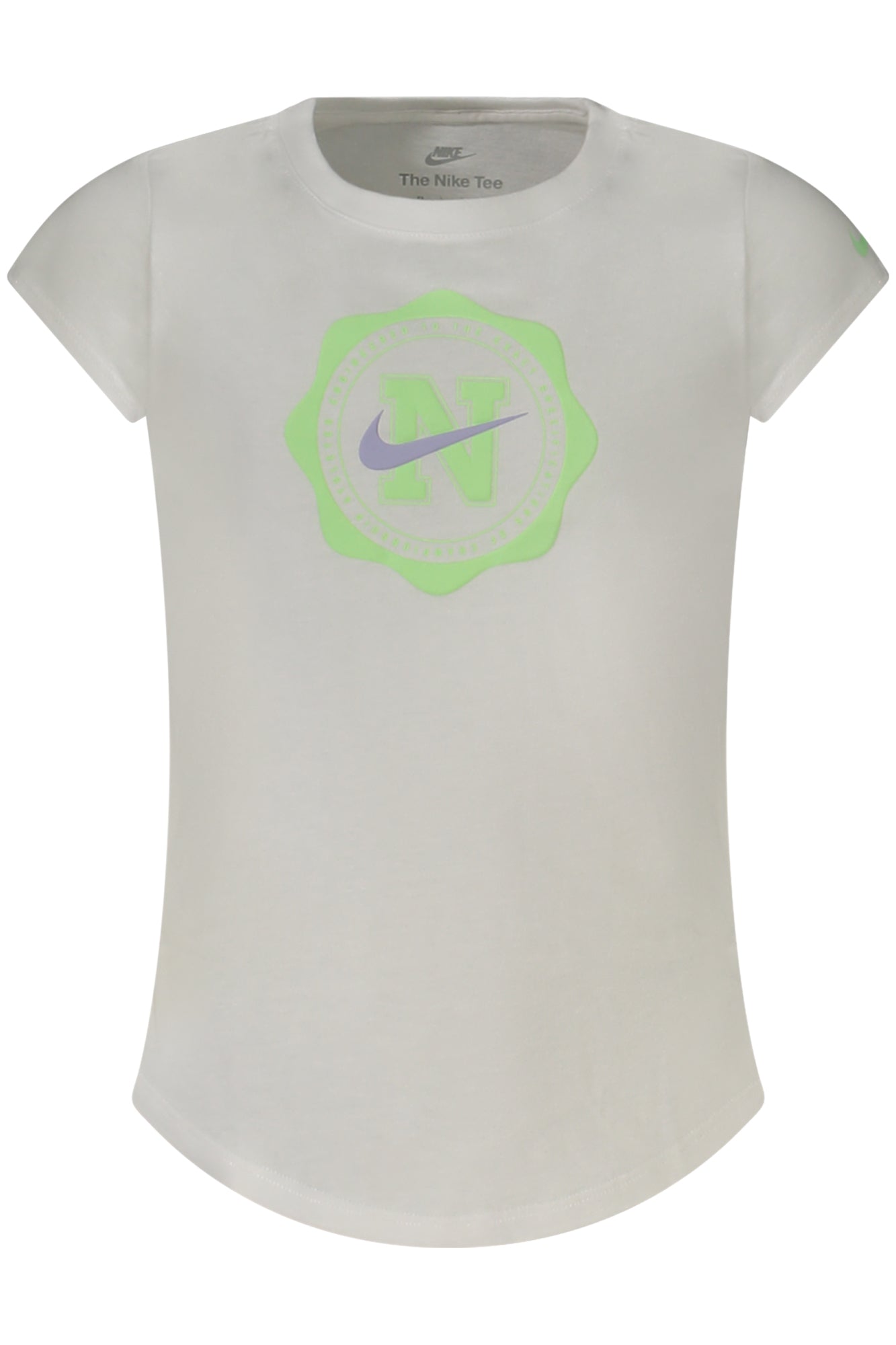NIKE SHORT-SLEEVED T-SHIRT FOR GIRLS, WHITE-0