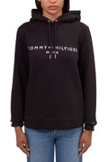TOMMY HILFIGER - Women's winter hoodie with linear logo  - Size XL-0