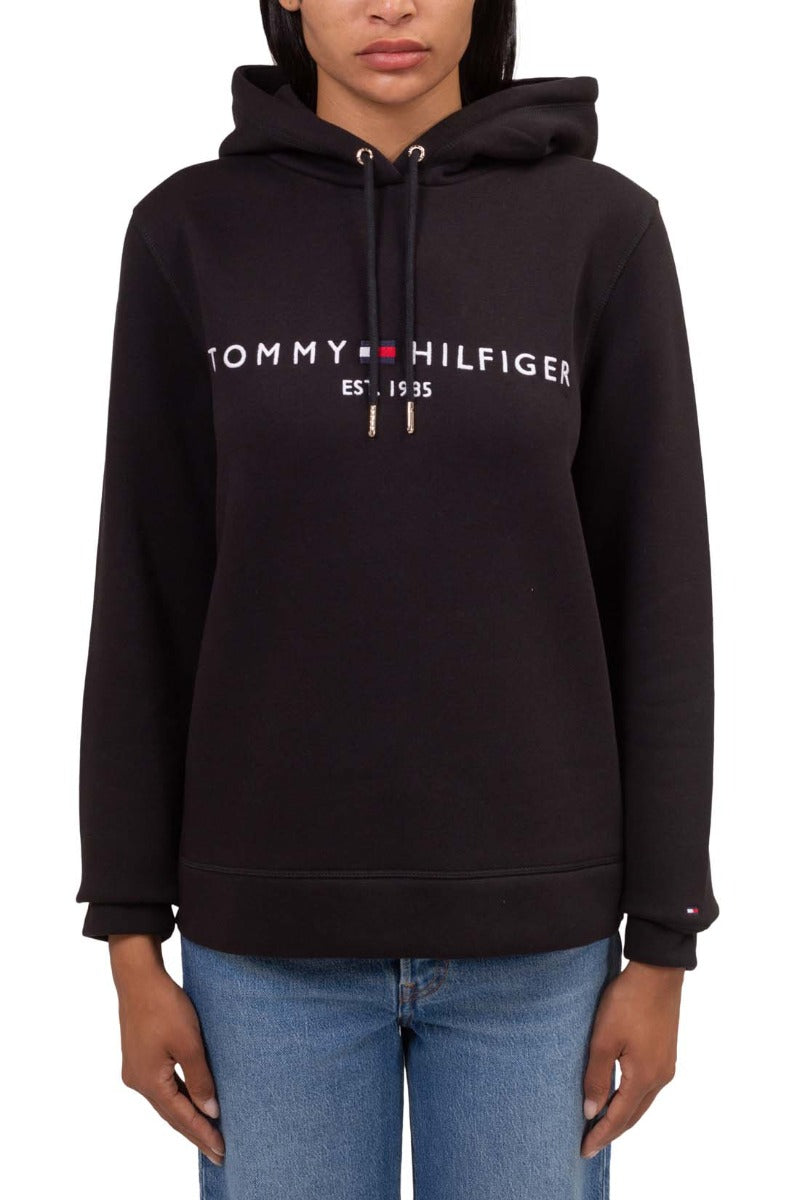 TOMMY HILFIGER - Women's winter hoodie with linear logo  - Size XL-8
