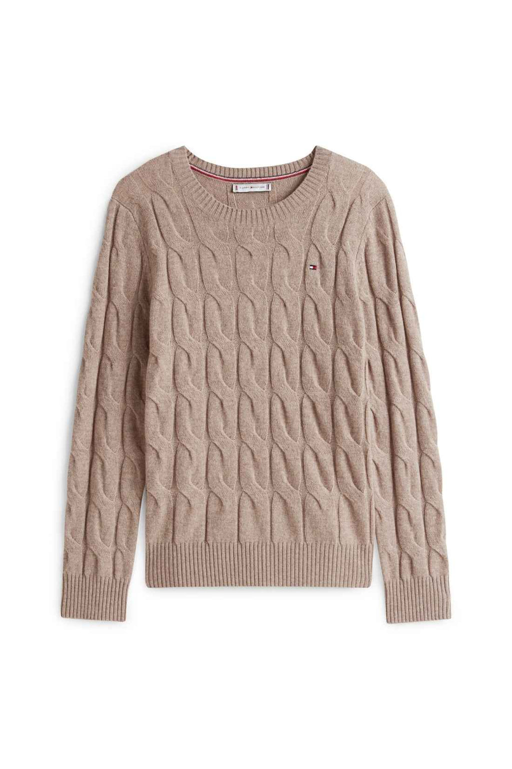 TOMMY HILFIGER - Women's cable pullover in recycled wool - Size L-4