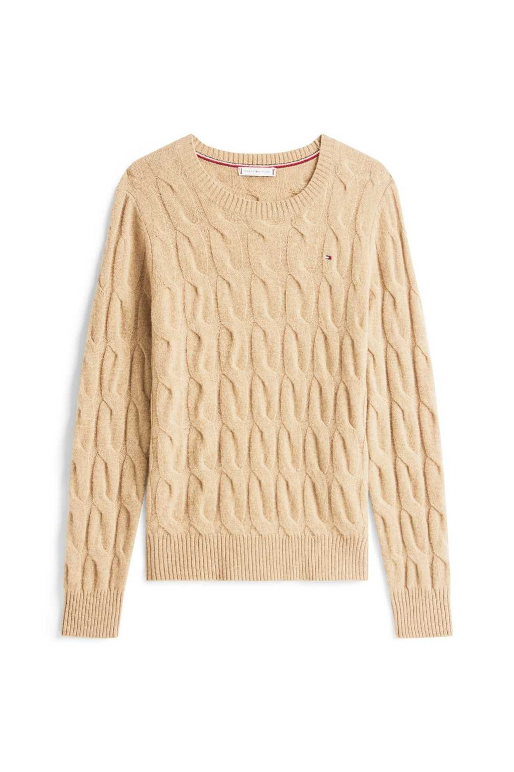 TOMMY HILFIGER - Women's cable pullover in recycled wool - Size L-9
